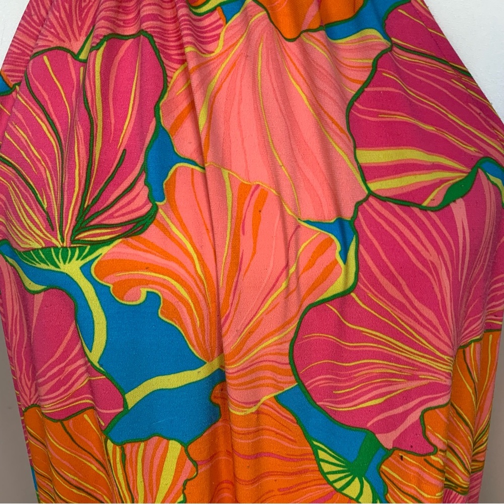 Trina Turk Milan Ginko Maxi Halter Tropical Floral Dress - Picture 5 of 12
